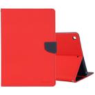 For iPad 10.2 GOOSPERY FANCY DIARY Cross Texture Leather Case with Card Slot & Holder & Wallet(Red) - 1