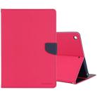 For iPad 10.2 GOOSPERY FANCY DIARY Cross Texture Leather Case with Card Slot & Holder & Wallet(Rose Red) - 1