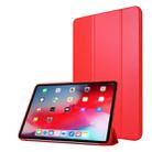 For iPad Pro 11 (2020) PC + PU Leather Tablet Case with Three-folding Holder(Red) - 1