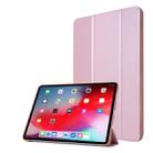 For iPad Pro 11 (2020) PC + PU Leather Tablet Case with Three-folding Holder(Rose Gold) - 1