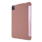 For iPad Pro 11 (2020) PC + PU Leather Tablet Case with Three-folding Holder(Rose Gold) - 4