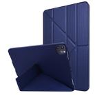 For iPad Pro 11 (2020) TPU Horizontal Deformation Flip Leather Tablet Case with Holder (Navy Blue) - 1