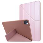 For iPad Pro 11 (2020) TPU Horizontal Deformation Flip Leather Tablet Case with Holder (Rose Gold) - 1