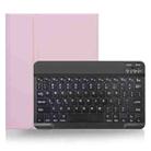 X-11B Skin Plain Texture Detachable Bluetooth Keyboard Tablet Case for iPad Pro 11 inch 2020 / 2018, with Pen Slot (Pink) - 1