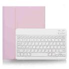 X-11B Skin Plain Texture Detachable Bluetooth Keyboard Tablet Case for iPad Pro 11 inch 2020 / 2018, with Pen Slot (Pink) - 1