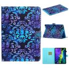 For iPad 11 Pro (2020) Painted Flower Totem Car Line TPU Horizontal Flip Leather Tablet Case with Holder & Card Slot & Sleep / Wake-up Function(Black Blue) - 1