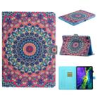 For iPad 11 Pro (2020) Painted Flower Totem Car Line TPU Horizontal Flip Leather Tablet Case with Holder & Card Slot & Sleep / Wake-up Function(Red Purple) - 1