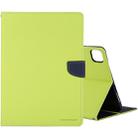 For iPad Pro 11 2020 GOOSPERY FANCY DIARY Cross Texture Leather Tablet Case with Holder & Card slots & Wallet (Green) - 1
