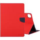 For iPad Pro 11 2020 GOOSPERY FANCY DIARY Cross Texture Leather Tablet Case with Holder & Card slots & Wallet (Red) - 1