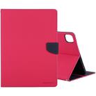For iPad Pro 11 2020 GOOSPERY FANCY DIARY Cross Texture Leather Tablet Case with Holder & Card slots & Wallet (Rose Red) - 1