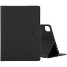 For iPad Pro 12.9 2020 GOOSPERY FANCY DIARY Cross Texture Leather Tablet Case with Holder & Card slots & Wallet (Black) - 1