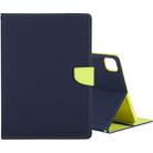 For iPad Pro 12.9 2020 GOOSPERY FANCY DIARY Cross Texture Leather Tablet Case with Holder & Card slots & Wallet (Navy Blue) - 1