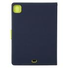 For iPad Pro 12.9 2020 GOOSPERY FANCY DIARY Cross Texture Leather Tablet Case with Holder & Card slots & Wallet (Navy Blue) - 3