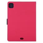 For iPad Pro 12.9 2020 GOOSPERY FANCY DIARY Cross Texture Leather Tablet Case with Holder & Card slots & Wallet (Rose Red) - 3