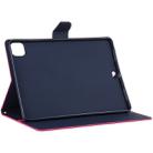 For iPad Pro 12.9 2020 GOOSPERY FANCY DIARY Cross Texture Leather Tablet Case with Holder & Card slots & Wallet (Rose Red) - 6