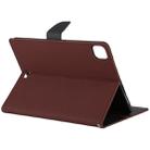 For iPad Pro 12.9 2020 GOOSPERY FANCY DIARY Cross Texture Leather Tablet Case with Holder & Card slots & Wallet (Brown) - 5