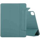 For iPad Pro 11 2022 / 2021 / 2020 / 2018 / Air 2020 10.9 Horizontal Flip Ultra-thin Fixed Buckle Magnetic PU Leather Tablet Case With Three-folding Holder & Sleep / Wake-up Function(Green) - 1