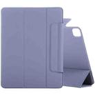For iPad Pro 11 2022 / 2021 / 2020 / 2018 / Air 2020 10.9 Horizontal Flip Ultra-thin Fixed Buckle Magnetic PU Leather Tablet Case With Three-folding Holder & Sleep / Wake-up Function(Purple) - 1