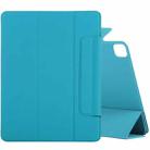 For iPad Pro 11 2022 / 2021 / 2020 / 2018 / Air 2020 10.9 Horizontal Flip Ultra-thin Fixed Buckle Magnetic PU Leather Tablet Case With Three-folding Holder & Sleep / Wake-up Function(Sky Blue) - 1