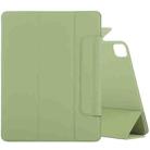 For iPad Pro 11 2022 / 2021 / 2020 / 2018 / Air 2020 10.9 Horizontal Flip Ultra-thin Fixed Buckle Magnetic PU Leather Tablet Case With Three-folding Holder & Sleep / Wake-up Function(Grass Green) - 1