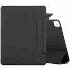 For iPad Pro 12.9 inch (2020) Horizontal Flip Ultra-thin Double-sided Clip Fixed Buckle Magnetic PU Leather Tablet Case With Three-folding Holder & Sleep / Wake-up Function(Black) - 1