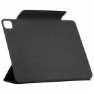 For iPad Pro 12.9 inch (2020) Horizontal Flip Ultra-thin Double-sided Clip Fixed Buckle Magnetic PU Leather Tablet Case With Three-folding Holder & Sleep / Wake-up Function(Black) - 6