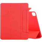 For iPad Pro 12.9 inch (2020) Horizontal Flip Ultra-thin Double-sided Clip Fixed Buckle Magnetic PU Leather Tablet Case With Three-folding Holder & Sleep / Wake-up Function(Red) - 1