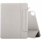 For iPad Air 13 2024 / Pro 12.9 2020 Double-sided Magnetic Flip PU Leather Tablet Case With Holder & Sleep / Wake-up Function(Grey) - 1