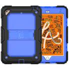 Shockproof Transparent PC + Silica Gel Protective Case for iPad Mini 2019 / Mini 4, with Holder & Shoulder Strap(Blue) - 1