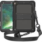 Shockproof PC + Silica Gel Protective Case for iPad Air (2019), with Holder & Shoulder Strap(Black) - 1