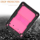 Shockproof Transparent PC + Silica Gel Protective Case for iPad Air (2019), with Holder & Shoulder Strap(Rose Red) - 5