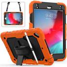 Shockproof Colorful Silica Gel + PC Protective Case for iPad Mini 2019 / Mini 4, with Holder & Shoulder Strap & Hand Strap & Pen Slot(Orange) - 1