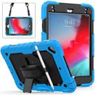 Shockproof Colorful Silica Gel + PC Protective Case for iPad Mini 2019 / Mini 4, with Holder & Shoulder Strap & Hand Strap & Pen Slot(Baby Blue) - 1