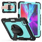 For iPad Pro 11 inch (2018) / Pro 11 inch (2020) Shockproof Black Silica Gel + Colorful PC Protective Tablet Case with Holder & Shoulder Strap & Hand Strap & Pen Slot(Baby Blue) - 1