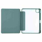 Silicone Magnetic Splitting Horizontal Flip Leather Case with Holder & Pen Slot & Sleep / Wake-up Function for iPad Air (2020) 10.9 inch(Dark Green) - 4