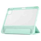 Silicone Magnetic Splitting Horizontal Flip Leather Case with Holder & Pen Slot & Sleep / Wake-up Function for iPad Air (2020) 10.9 inch(Green) - 5