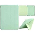 Millet Texture PU+ Silicone Full Coverage Leather Case with Multi-folding Holder for iPad Air (2020) 10.9 inch (Green) - 1