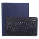 A11B Bluetooth 3.0 Ultra-thin ABS Detachable Bluetooth Keyboard Leather Tablet Case with Holder & Pen Slot for iPad Pro 11 inch 2021 (Dark Blue) - 1