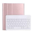 A11BS Ultra-thin ABS Detachable Bluetooth Keyboard Tablet Case with Backlight & Pen Slot & Holder for iPad Pro 11 inch 2021 (Rose Gold) - 1