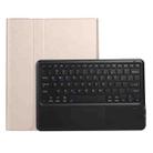 A12B-A Ultra-thin ABS Detachable Bluetooth Keyboard Tablet Case with Touchpad & Pen Slot & Holder for iPad Pro 12.9 2021 / 2020 / 2018 (Gold) - 1