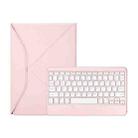 Z11B Pen Slot Bluetooth Keyboard Leather Tablet Case For iPad Pro 11 2021/2020/2018 (Pink) - 1