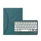 Z102B Pen Slot Bluetooth Keyboard Leather Tablet Case For iPad 10.2 2021/2020/2019 (Green) - 1