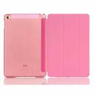 Pure Color Merge Horizontal Flip Leather Case for iPad Mini (2019) / iPad Mini 4, with Holder (Pink) - 1