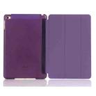 Pure Color Merge Horizontal Flip Leather Case for iPad Mini (2019) / iPad Mini 4, with Holder (Purple) - 1