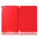 Pure Color Merge Horizontal Flip Leather Case for iPad Mini (2019) / iPad Mini 4, with Holder (Red) - 1