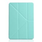 Millet Texture PU+ Silica Gel Full Coverage Leather Case for iPad Mini 4/5, with Multi-folding Holder (Green) - 1