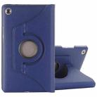 For Huawei MediaPad M5 8.4 inch Litchi Texture PU Leather Case with Rotated Holder & Sleep / Wake-up Function(Dark Blue) - 1