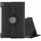 For Huawei MediaPad M5 10.8 inch Litchi Texture PU Leather Case with Rotated Holder & Sleep / Wake-up Function (Black) - 1