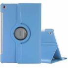 For Huawei MediaPad M5 10.8 inch Litchi Texture PU Leather Case with Rotated Holder & Sleep / Wake-up Function (Blue) - 1