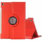 For Huawei MediaPad M5 10.8 inch Litchi Texture PU Leather Case with Rotated Holder & Sleep / Wake-up Function (Red) - 1